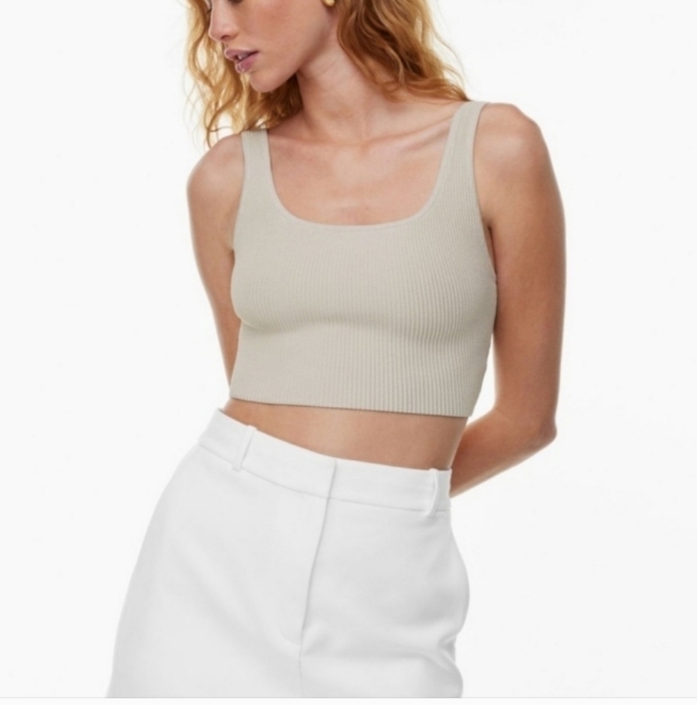 Babaton Sculpt Knit Ribbed Crop Top Size 1X